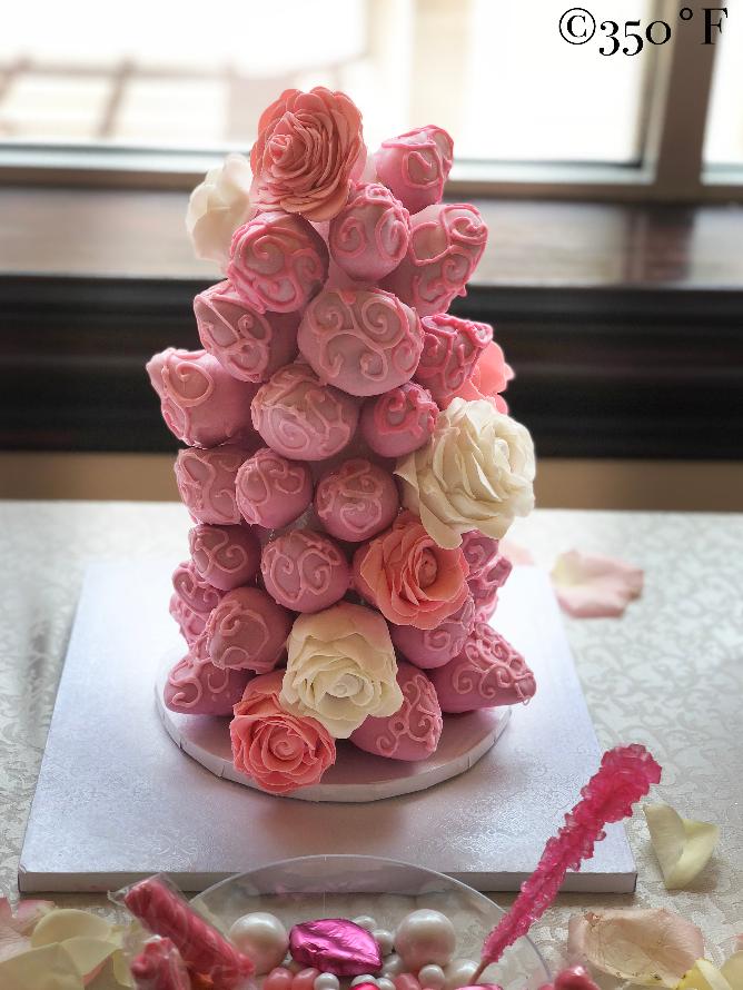 strawberry tower for a bridal shower