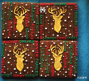 Rudolf and his friends look lovely on these holiday cookies that kids will love!