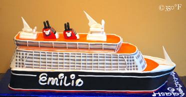 A Disney cruise cake for a 10th birthday party.