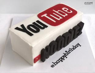 A specialty 11th birthday cake for an avid YouTube