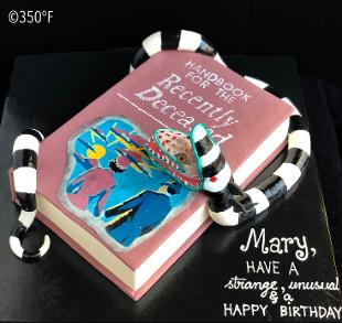 beetlejuice themed birthday cake