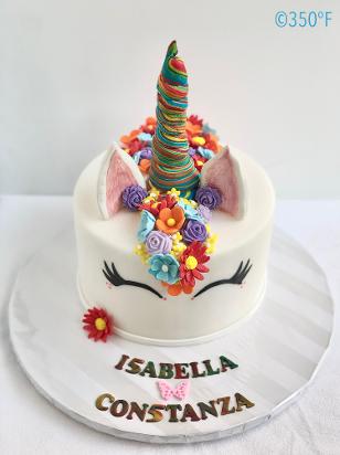 rainbow unicorn birthday cake