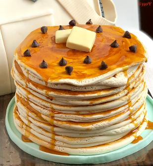 pancakes stack birthday cake