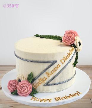 a birthday cake for a mother by her dear children