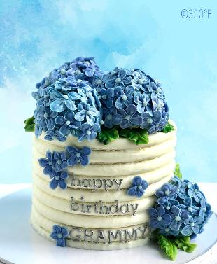 Hydrangea Wedding Cake - Classy Girl Cupcakes