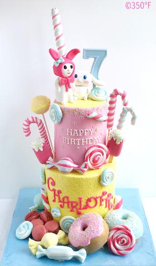 candy themed birthday cake