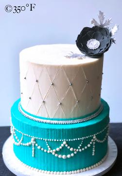 A traditional vintage-inspired cake for a 50th birthday