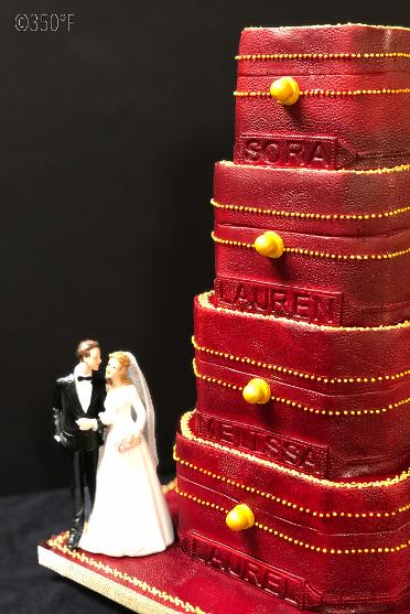 Stacked cartier box cake for 4 birthdays and a wedding