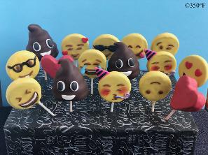 Emoji themed Cake Pops