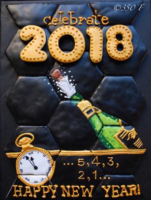 Champagne pop and countdown - a fun and whimsical cookie puzzle to ring in the New Year