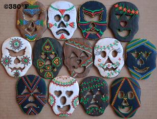 Day of the dead skull mask cookies for halloween