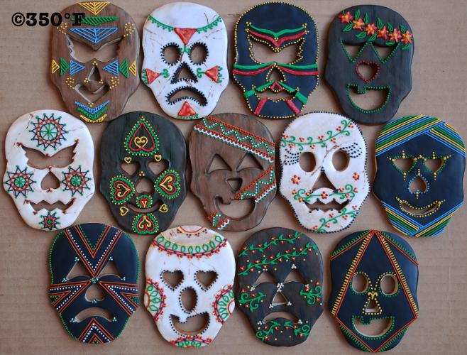 Day of the Dead mask cookies