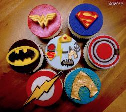 superhero cupcakes for a birthday party