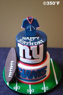 A 1st b'day cake for a future MVP in American football