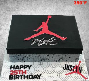 Air Jordan Flight Show Box cake for 25th birthday