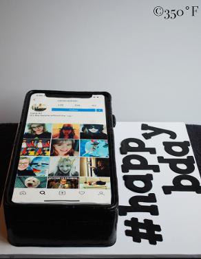 smart phone birthday cake