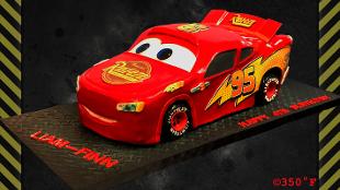 lightning McQueen sculpted cake