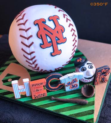 ny mets ball cake