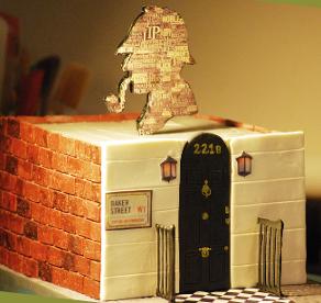 sherlock holmes themed cake