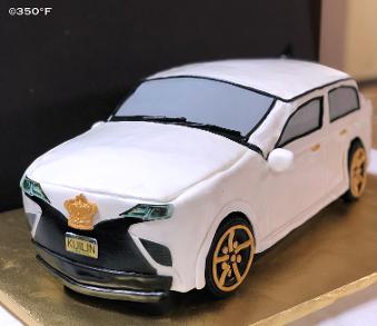 car cake for 21st birthday - sculpted novelty cake