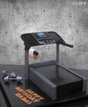 treadmill birthday cake