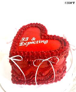 33rd birthday and baby's gender reveal cake