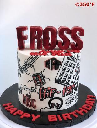 Hip hop and Rap percussionist birthday cake
