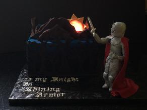 knight in shining armor - husband's birthday cake