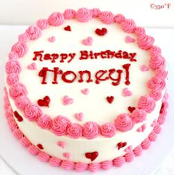 A simple, yet elegant birthday cake for wife from her loving husband