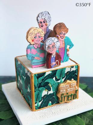 golden girls theme birthday cake