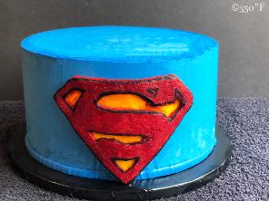 superman smash cake