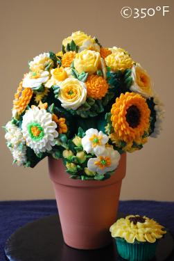 A bouquet with a variety of yellow flowers created to cheer up a dear one